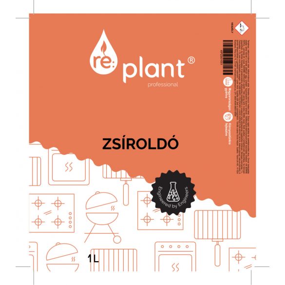 RE:PLANT címke Zsíroldó| 1L palackhoz 