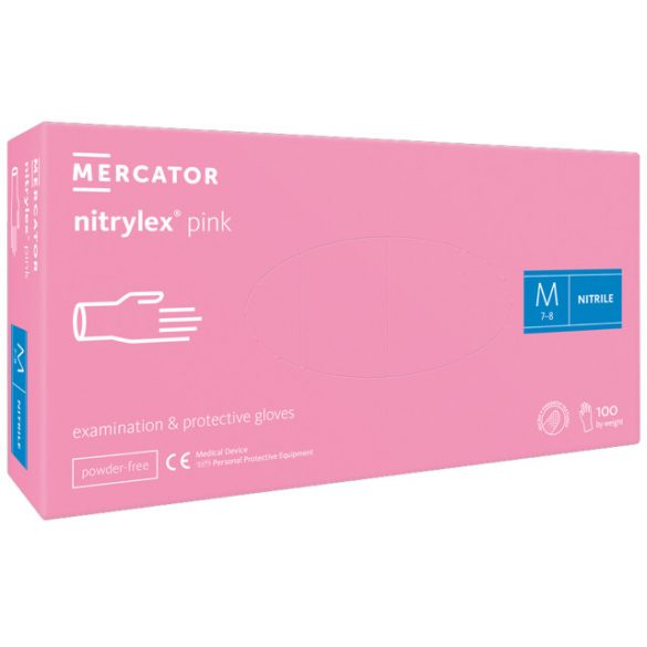 Nitril Kesztyű magenta M-es méret 100db